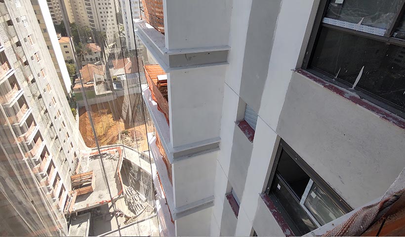 Seladora da fachada da torre 1