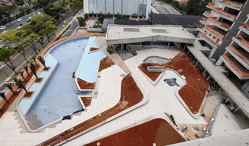Vista da praça central
