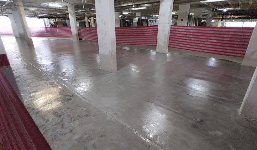 Preparo do piso do 1º SS