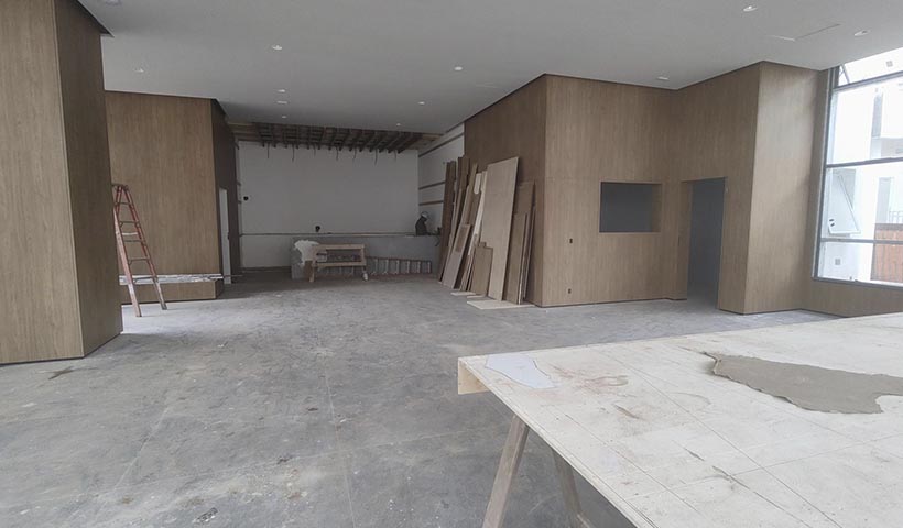 Marcenaria do salão de festas