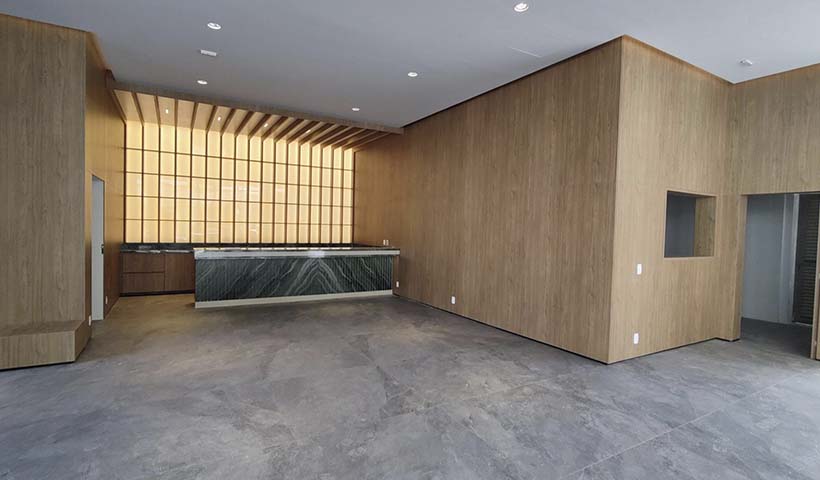 Marcenaria do salão de festas